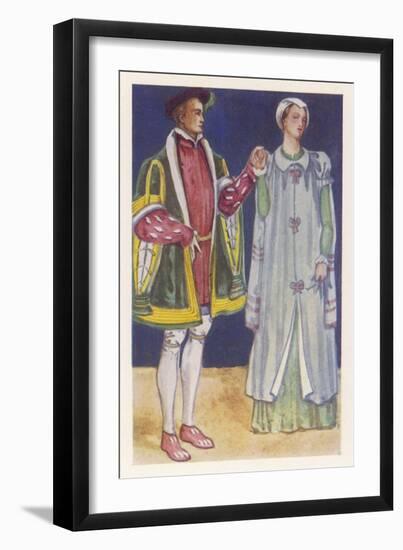 His Slashed Sleeves are Typical of the Period-Dion Clayton Calthrop-Framed Art Print