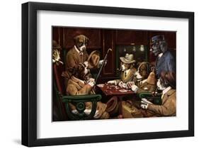 His Station And Four Aces-Cassius Marcellus Coolidge-Framed Art Print