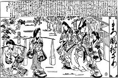 Matsukaze and Murasame, 1684-1688-Hishikawa Moronobu-Framed Giclee Print