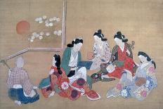 Futari Saruwaka, Scene from Theatre Play-Hishikawa Moronobu-Giclee Print