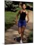 Hispanic Woman Running for Exercise, New York, New York, USA-Paul Sutton-Mounted Photographic Print