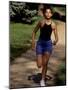 Hispanic Woman Running for Exercise, New York, New York, USA-Paul Sutton-Mounted Photographic Print