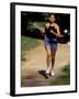 Hispanic Woman Running for Exercise, New York, New York, USA-Paul Sutton-Framed Photographic Print