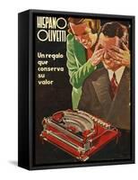 Hispano Olivetti, Magazine Advertisement, Spain, 1935-null-Framed Stretched Canvas