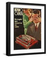 Hispano Olivetti, Magazine Advertisement, Spain, 1935-null-Framed Giclee Print