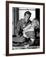 Histoire by detective (Detective Story) by William Wyler with Eleanor Parker, Kirk Douglas, 1951 (b-null-Framed Photo