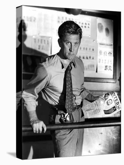 Histoire by detective (Detective Story) by William Wyler with Kirk Douglas, 1951 (b/w photo)-null-Stretched Canvas