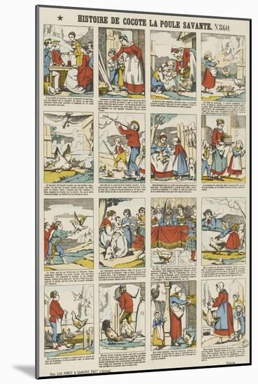 Histoire de Cocotte la poule savante-null-Mounted Giclee Print