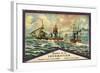 Histoire De La Locomotion, Segelboote, 1860 Und 1842-null-Framed Giclee Print