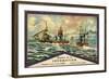 Histoire De La Locomotion, Segelboote, 1860 Und 1842-null-Framed Giclee Print