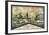 Histoire De La Locomotion, Segelboote, 1860 Und 1842-null-Framed Giclee Print