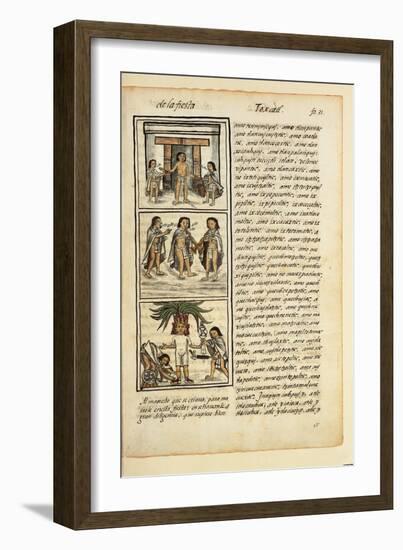 Historia General De Las Cosas De Nueva Espaa Aztec Chronicles-null-Framed Giclee Print