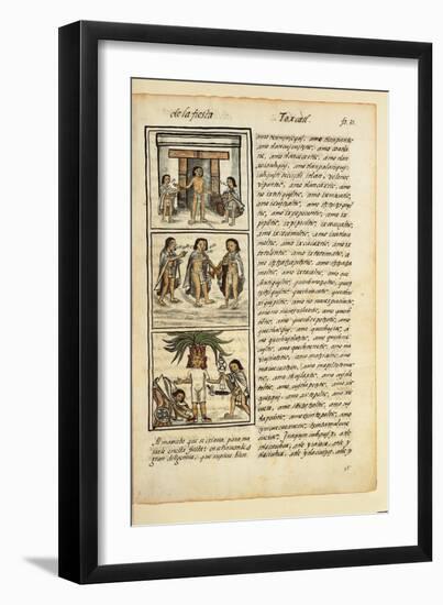 Historia General De Las Cosas De Nueva Espaa Aztec Chronicles-null-Framed Giclee Print