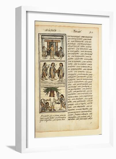 Historia General De Las Cosas De Nueva Espaa Aztec Chronicles-null-Framed Giclee Print