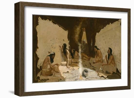 Historians of the Tribe, 1890-99-Frederic Remington-Framed Giclee Print