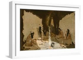 Historians of the Tribe, 1890-99-Frederic Remington-Framed Giclee Print