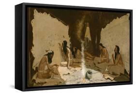 Historians of the Tribe, 1890-99-Frederic Remington-Framed Stretched Canvas