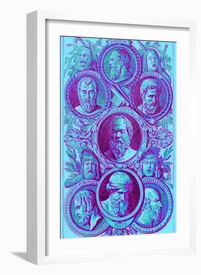 Historians, Philosophers and Dramatists of Ancient Greece-English-Framed Giclee Print