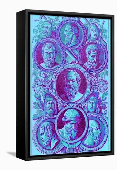 Historians, Philosophers and Dramatists of Ancient Greece-English-Framed Stretched Canvas