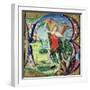 Historiated Initial 'B' Depicting St. Michael and the Dragon, 1499-1511 (Vellum)-Alessandro Pampurino-Framed Giclee Print