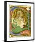 Historiated Initial 'C'? Depicting St. Margaret (Vellum)-Master of San Michele of Murano-Framed Giclee Print