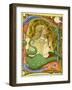 Historiated Initial 'C'? Depicting St. Margaret (Vellum)-Master of San Michele of Murano-Framed Giclee Print