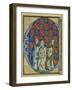 Historiated Initial 'C' Depicting the Ordination of a Bishop, C.1320-30 (Vellum)-French-Framed Giclee Print
