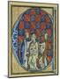 Historiated Initial 'C' Depicting the Ordination of a Bishop, C.1320-30 (Vellum)-French-Mounted Giclee Print