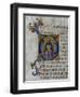 Historiated Initial "D" Depicting King David with Lyre, from a Psalter from San Marco E Cenacoli-Fra Angelico-Framed Giclee Print