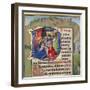 Historiated Initial 'D' Depicting the Adoration of the Kings, from a Books of Hours, Probably…-null-Framed Giclee Print