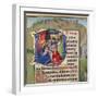 Historiated Initial 'D' Depicting the Adoration of the Kings, from a Books of Hours, Probably…-null-Framed Giclee Print