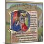 Historiated Initial 'D' Depicting the Adoration of the Kings, from a Books of Hours, Probably…-null-Mounted Giclee Print