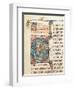 Historiated Initial Depicting King David playing a Carillon, Illustration from a Psalter-null-Framed Giclee Print