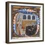 Historiated Initial depicting King Henry VII receiving the book-English-Framed Giclee Print