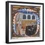 Historiated Initial depicting King Henry VII receiving the book-English-Framed Giclee Print