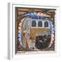 Historiated Initial depicting King Henry VII receiving the book-English-Framed Giclee Print