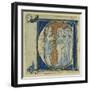 Historiated Initial 'E' Depicting Jesus Christ and the Apostles, C.1320-30 (Vellum)-French-Framed Giclee Print