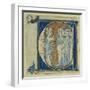 Historiated Initial 'E' Depicting Jesus Christ and the Apostles, C.1320-30 (Vellum)-French-Framed Giclee Print