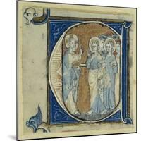 Historiated Initial 'E' Depicting Jesus Christ and the Apostles, C.1320-30 (Vellum)-French-Mounted Giclee Print