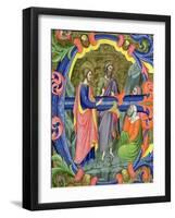 Historiated Initial "E" Depicting St. John the Baptist-Don Simone Camaldolese-Framed Giclee Print