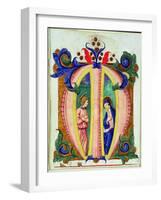 Historiated Initial 'M' Depicting the Annunciation (Vellum)-Antonio di Niccolo di Lorenzo-Framed Giclee Print