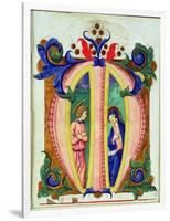 Historiated Initial 'M' Depicting the Annunciation (Vellum)-Antonio di Niccolo di Lorenzo-Framed Premium Giclee Print