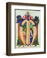 Historiated Initial 'M' Depicting the Annunciation (Vellum)-Antonio di Niccolo di Lorenzo-Framed Giclee Print