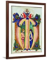 Historiated Initial 'M' Depicting the Annunciation (Vellum)-Antonio di Niccolo di Lorenzo-Framed Giclee Print