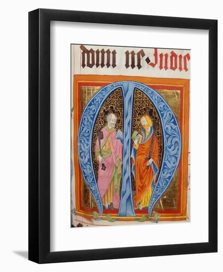 Historiated Initial 'M' with Saints Peter and Paul-German-Framed Premium Giclee Print