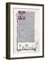 Historiated Initial 'O' Depicting the Ancient Greek Philosopher Aristotle-null-Framed Giclee Print