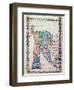 Historiated Initial "R" of a Knight Fighting a Dragon, Burgundian School from "Moralia in Job"-null-Framed Giclee Print