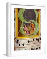 Historiated Initial 'S' with the Decollation of Saint John the Baptist-German-Framed Giclee Print