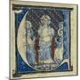 Historiated Initial 'U' Depicting a Christ in Majesty, C.1320-30 (Vellum)-French-Mounted Giclee Print