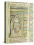 Historiated Letter "A" of Generations in the Bosom of Abraham, from the Souvigny Bible-null-Stretched Canvas